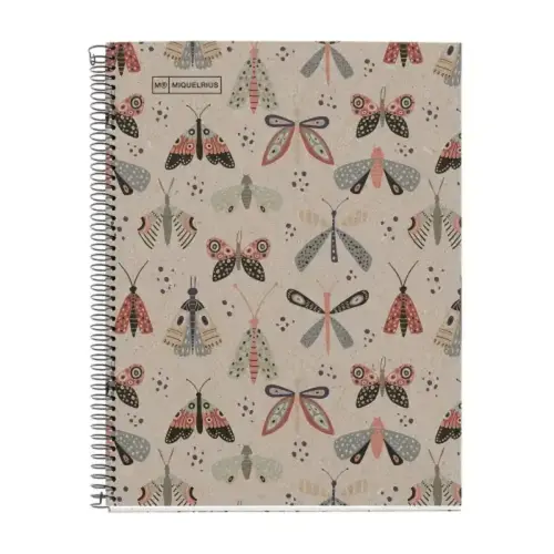 Notebook Eco Design Recyclé A4 Quadri. 5x5mm 80feuil. Butterfly photo du produit
