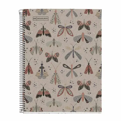 Notebook Eco Design Recyclé A4 Ligné 7 mm 80 feuilles Butterfly - Miquel Rius photo du produit