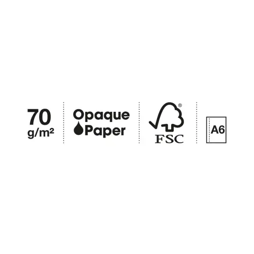 Notebook The Original Souple A6 Quadri. 5x5mm 140feuil. 4coul. Noir photo du produit