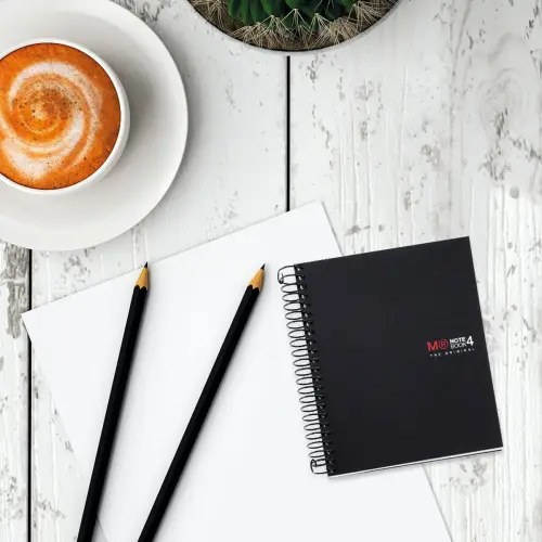 Notebook The Original Souple A6 Quadri. 5x5mm 140feuil. 4coul. Noir photo du produit