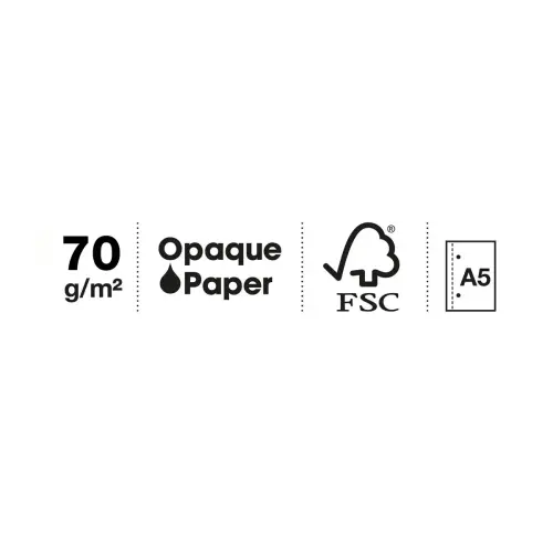 Notebook The Original Souple A5 Ligné 7 mm 150 feuilles 6 couleurs Noir - Miquel Rius photo du produit