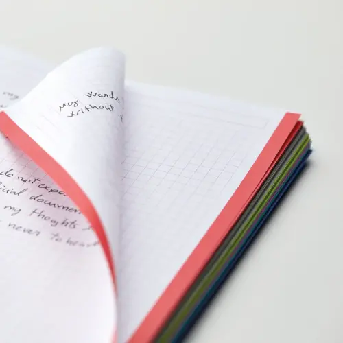 Notebook The Original Souple A4 Quadri. 5x5mm 150feuil. 6coul. Rouge photo du produit