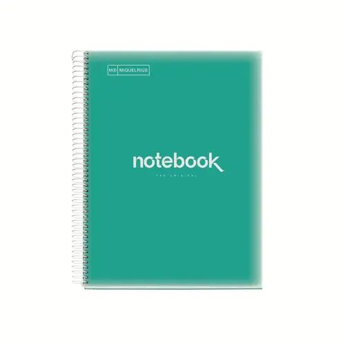 Notebook Emotions Souple A4 Ligné 7mm 120feuil. 5coul. Turquoise photo du produit