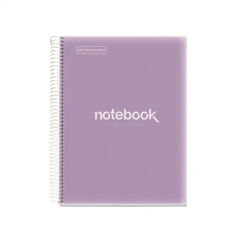 Notebook Emotions Souple A4 Quadri. 5x5mm 120feuil. 5coul. Lavande photo du produit