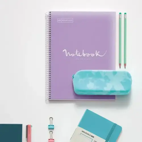 Notebook Emotions Souple A4 Ligné 7mm 120feuil. 5coul. Lavande photo du produit