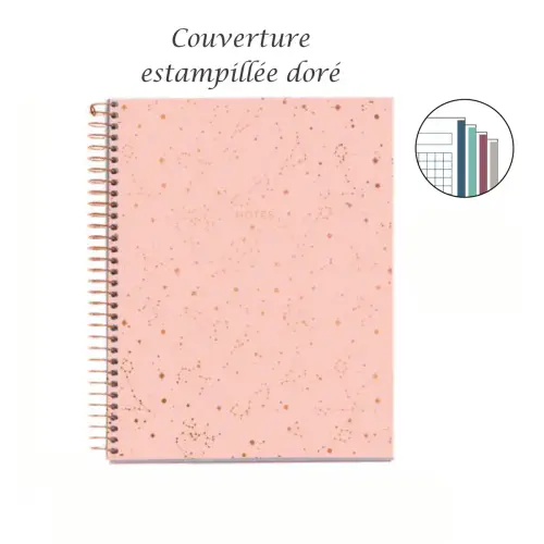 Notebook Lifestyle Rigide A5 Quadrillé 5 x 5 mm 120 feuilles 4 couleurs Constell - Miquel Rius photo du produit