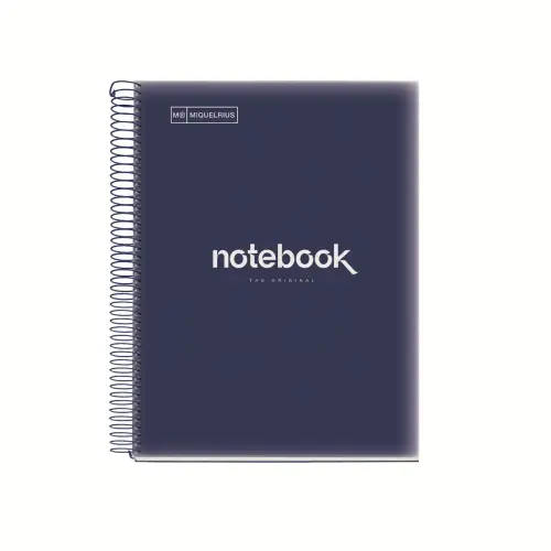 Notebook Emotions Souple A4 Quadrillé 5 x 5 mm 80 feuilles Marine - Miquel Rius photo du produit