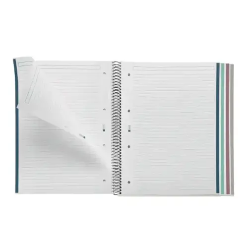 Notebook Eco Design Recyclé A4 Ligné 7 mm 120 feuilles 4 couleurs Kraft - Miquel Rius photo du produit