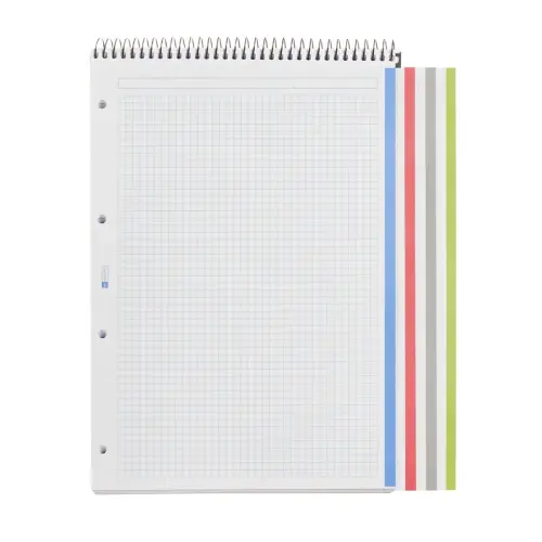 Notebook The Original Carton A6 Quadri. 5x5mm 120feuil. 4coul. Grafit photo du produit