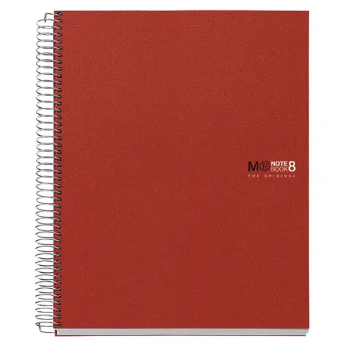 Notebook The Original Souple A4 Ligné 7mm 200feuil. 8coul. Rouge photo du produit