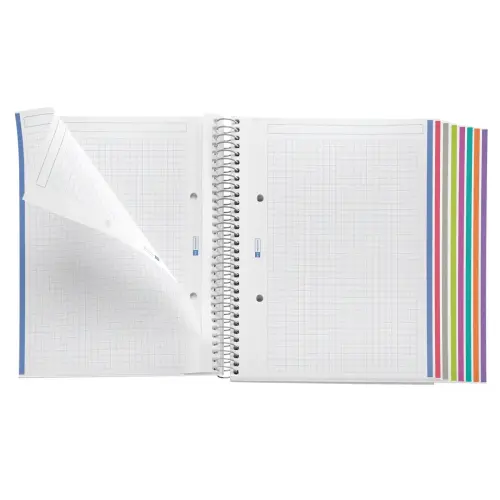 Notebook The Original Souple A5 Quadrillé 5 x 5 mm 200 feuilles 8 couleurs Rouge - Miquel Rius photo du produit