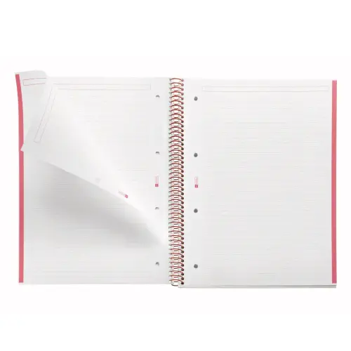 Notebook Emotions Rigide A4 Ligné 7mm 80feuil. Rouge photo du produit