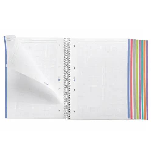 Notebook The Original Souple A4 Quadrillé 5 x 5 mm 200 feuilles 8 couleurs Bleu - Miquel Rius photo du produit