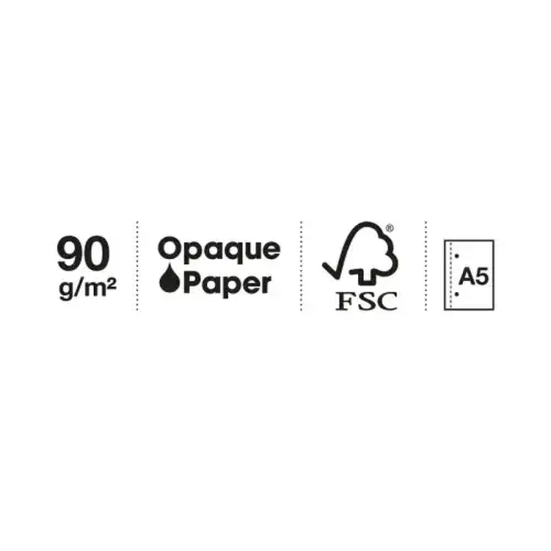Notebook Emotions Souple A5 Quadri. 5x5mm 120feuil. 5coul. Marine photo du produit