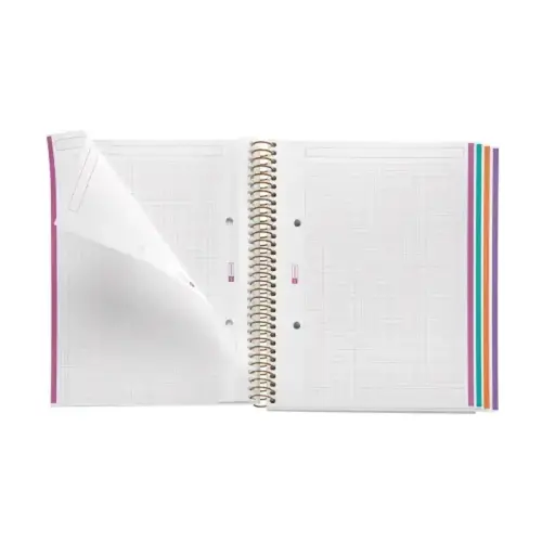 Notebook Lifestyle Rigide A5 Quadri. 5x5mm 120feuil. 4coul. Feuilles photo du produit