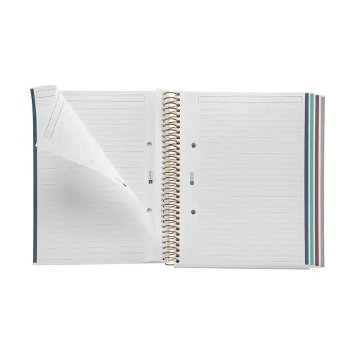 Notebook Lifestyle Rigide A5 Ligné 7mm 120feuil. 4coul. Crème photo du produit
