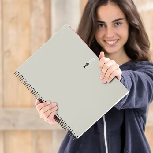 Notebook The Original Souple A4 Lign&eacute; 7mm 200feuil. 8coul. Gris photo du produit