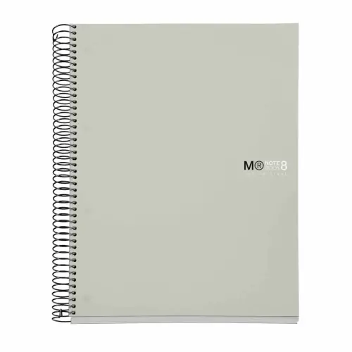Notebook The Original Souple A4 Lign&eacute; 7mm 200feuil. 8coul. Gris photo du produit