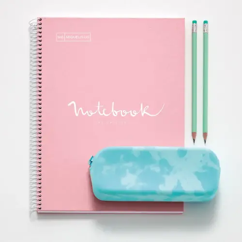 Notebook Emotions Rigide A5 Quadrillé 5 x 5 mm 120 feuilles 5 couleurs Rose - Miquel Rius photo du produit