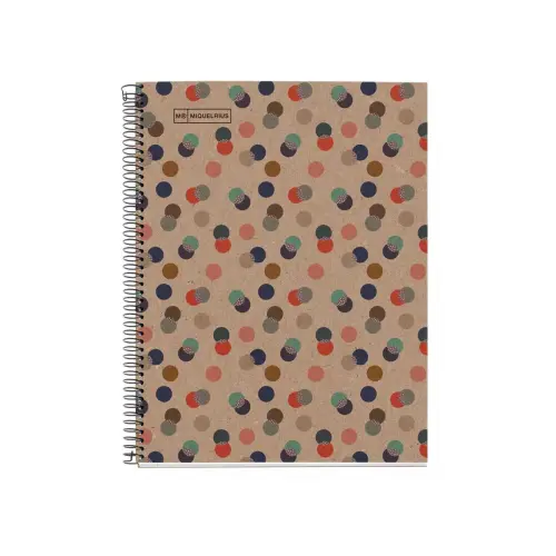 Notebook Eco Design Recycl&eacute; A4 Lign&eacute; 7 mm 80 feuilles Confetti - Miquel Rius photo du produit