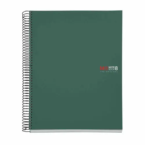 Notebook The Original Souple A4 Quadrill&eacute; 5 x 5 mm 200 feuilles 8 couleurs Kaki - Miquel Rius photo du produit