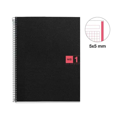 Notebook The Original Souple A4 Quadrillé 5 x 5 mm 80 feuilles Rouge - Miquel Rius photo du produit