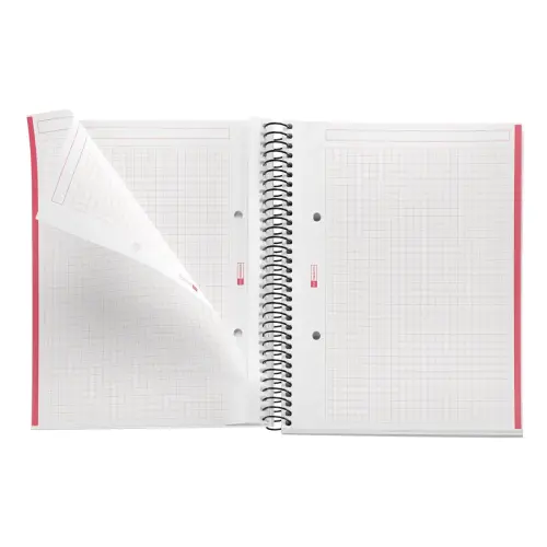 Notebook The Original Souple A5 Quadri. 5x5mm 80feuil. Rouge photo du produit