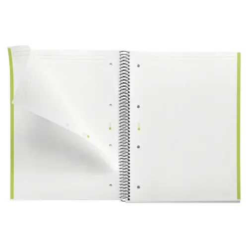 Cahier spirales souple - A4 - 5x5 - 80 pages - Vert photo du produit
