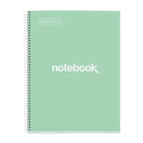 Notebook Emotions Rigide A4 Ligné 7 mm 120 feuilles 5 couleurs Menthe - Miquel Rius photo du produit
