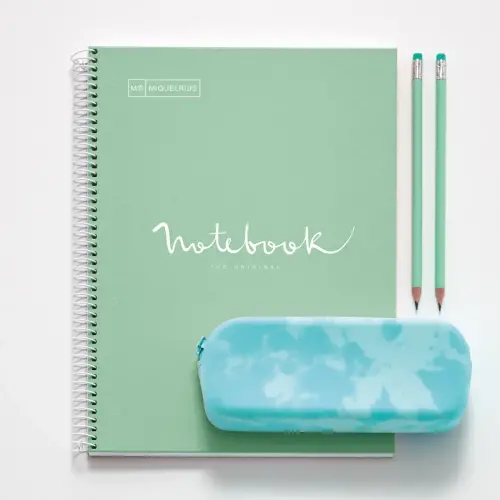 Notebook Emotions Rigide A4 Ligné 7 mm 120 feuilles 5 couleurs Menthe - Miquel Rius photo du produit