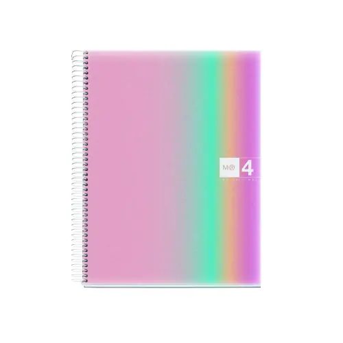 Notebook Aurora Souple A4 Quadrillé 5 x 5 mm 120 feuilles 4 couleurs - Miquel Rius photo du produit