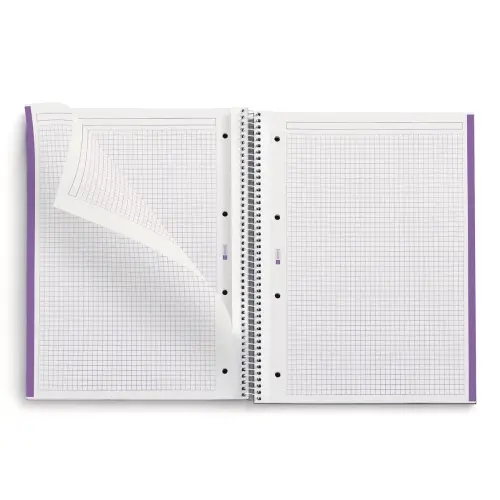Notebook Be Eco Recycl&eacute; A4 Quadri. 5x5mm 80feuil. Am&eacute;thyste photo du produit