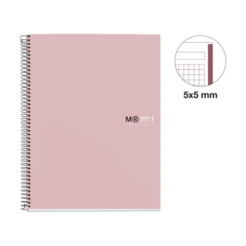 Notebook The Original Rigide A4 Quadrillé 5 x 5 mm 80 feuilles Sable - Miquel Rius photo du produit