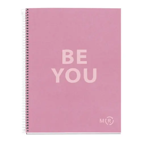 Notebook Be Eco Recyclé A4 Quadri. 5x5mm 80feuil. Rose photo du produit