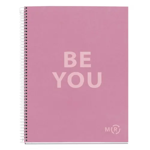 Notebook Be Eco Recyclé A4 Quadri. 5x5mm 80feuil. Rose photo du produit
