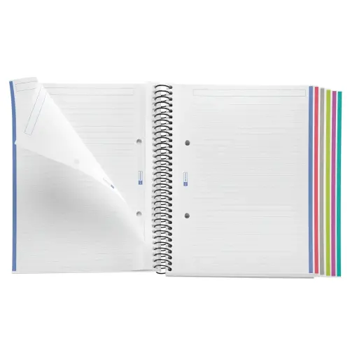 Cahier spirales souple - A5 - Ligné 7mm - 150 feuilles - Rouge photo du produit