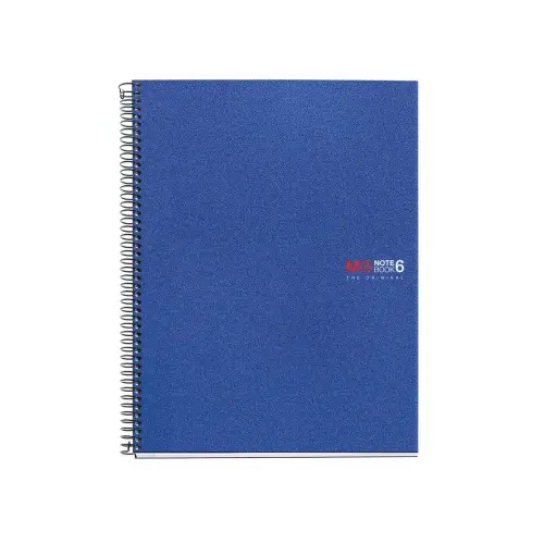 Notebook The Original Souple A4 Lign&eacute; 7mm 150feuil. 6coul. Bleu photo du produit
