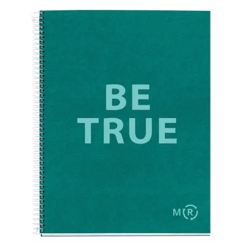 Notebook Be Eco Recyclé A4 Quadri. 5x5mm 80feuil. Émeraude photo du produit