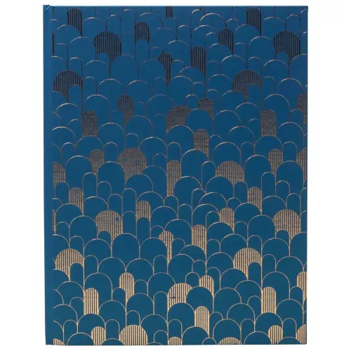 Livre d'or 100p 27x22cm Neo Deco Bleu photo du produit