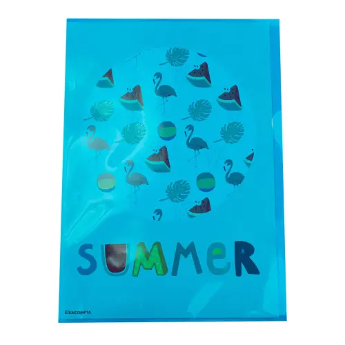 Sachet de 100 pochettes coin A4 en polypropyl&egrave;ne lisse 120 microns - Couleurs assorties - Exacompta photo du produit