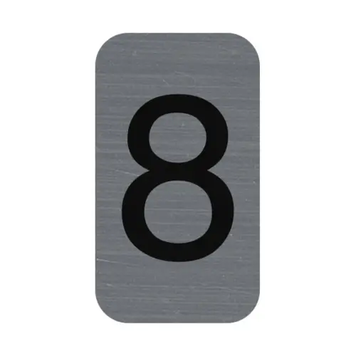 Plaque adhesive chiffre 8 photo du produit