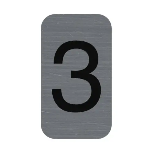 Plaque adhesive chiffre 3 photo du produit