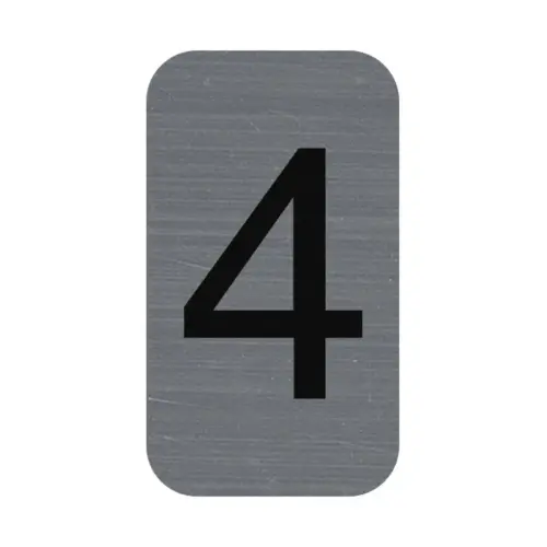 Plaque adhesive chiffre 4 photo du produit