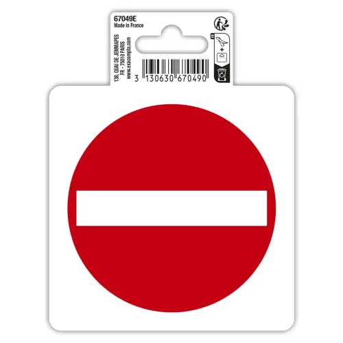 Panneau « Sens interdit » PVC - 10 x 10 cm - Exacompta photo du produit