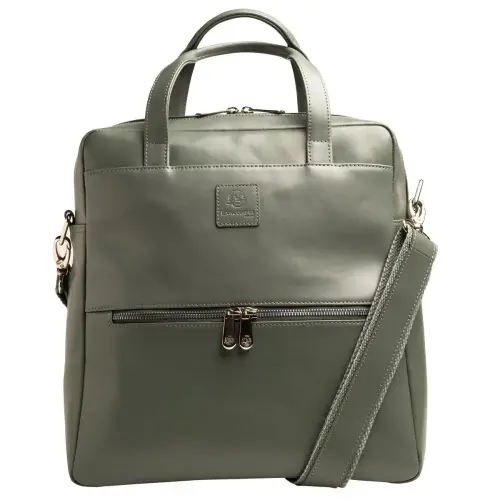 Sac a dos ordi. Exactive Cuir gris etain photo du produit