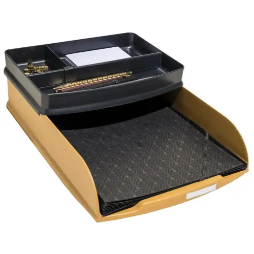 Corbeille &agrave; courrier - Coloris or - EXACOMPTA photo du produit