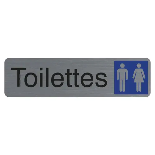 Plaque adhésive « Toilettes dame/homme » FR - Exacompta photo du produit