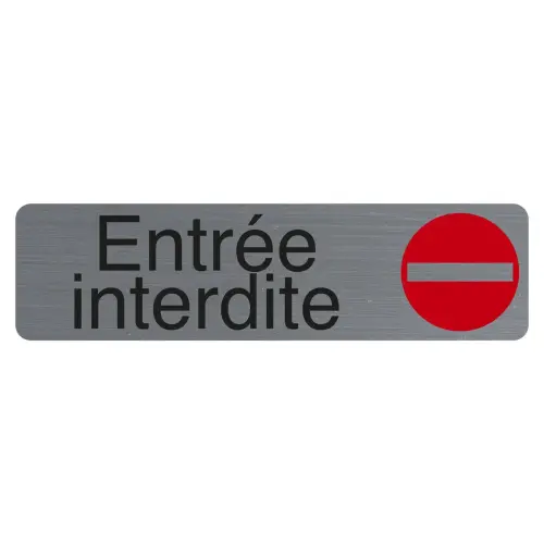 Plaque adhésive « Entrée interdite » FR - Exacompta photo du produit