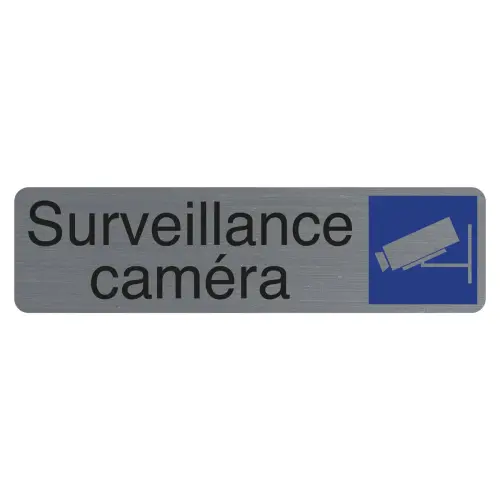 Plaque adhesive Surveillance camera FR photo du produit