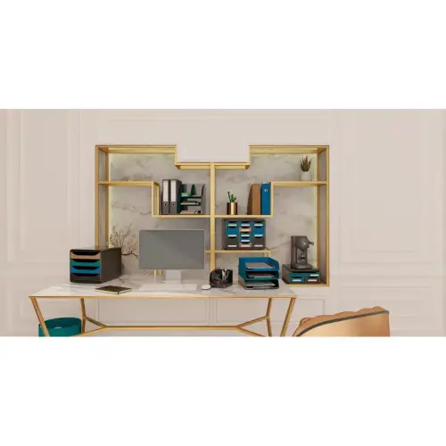 Corb.a papier Ecobin NeoDeco Bleu canard photo du produit